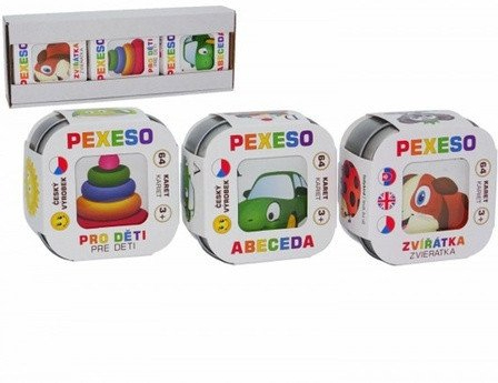 Pexeso Abeceda, Zvířátka, Pro děti 3ks v krabičce