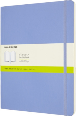 Moleskine Extra Large Plain Softcover Notebook: Hydrangea Blue