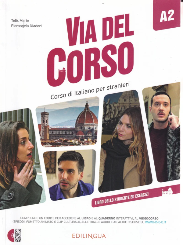 Via del Corso A2 Libro dello studente ed esercizi + audio e video