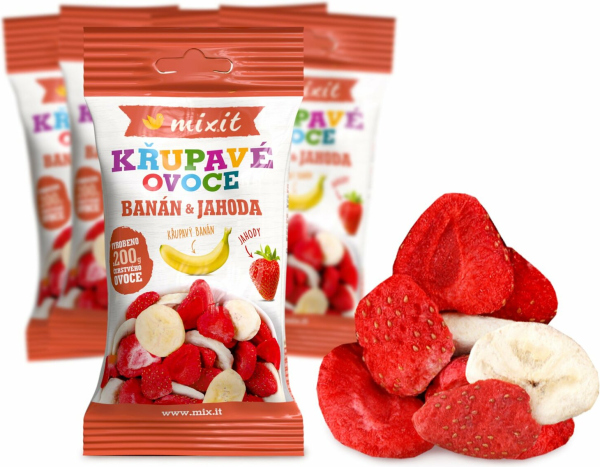 Křupavé ovoce do kapsy - Banán a Jahoda