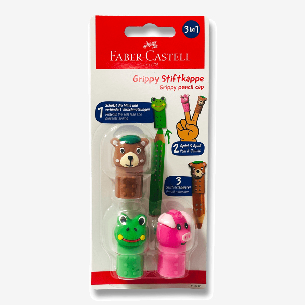Násadky Faber-Castell Grippy Friends - 3 ks, blistr