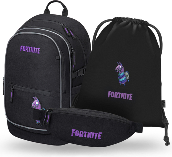 BAAGL SET 3 Core Fortnite Llama: batoh, sáček, ledvinka GRS