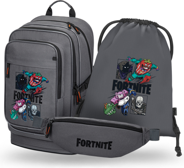 BAAGL SET 3 Cubic Fortnite Squad: batoh, sáček, ledvinka GRS