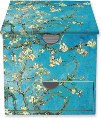 Vincent van Gogh: Almond Blossom Flame Tree Memo Box with Drawer