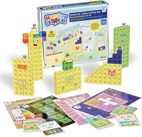 Learning resources - MathLink® Cubes Activity Set Numberblocks® 31–40