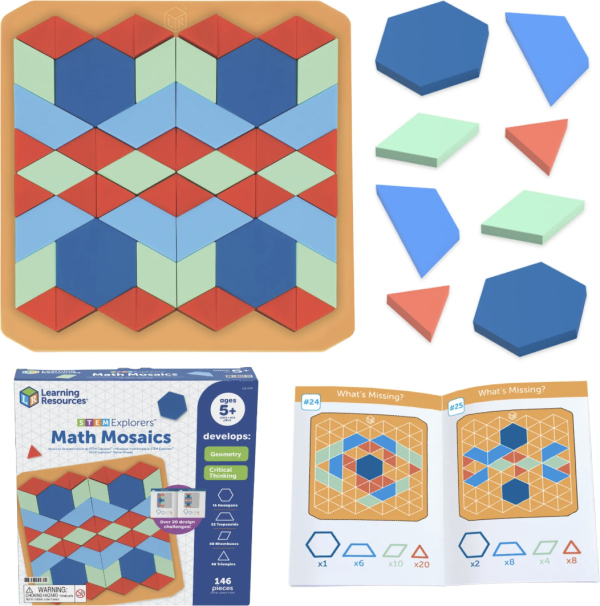 Learning Resources STEM Explorers™ Math Mosaics – matematika, která se promění v barevnou mozaiku