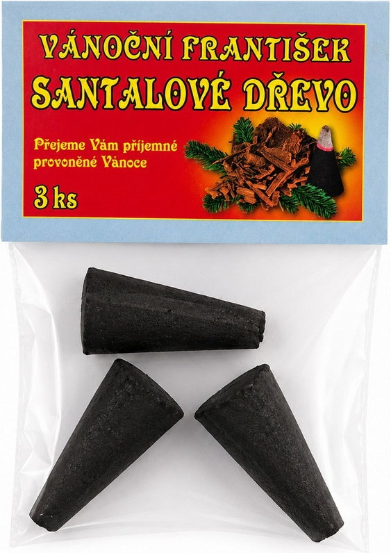 Vánoční františky Santalové dřevo 3 ks