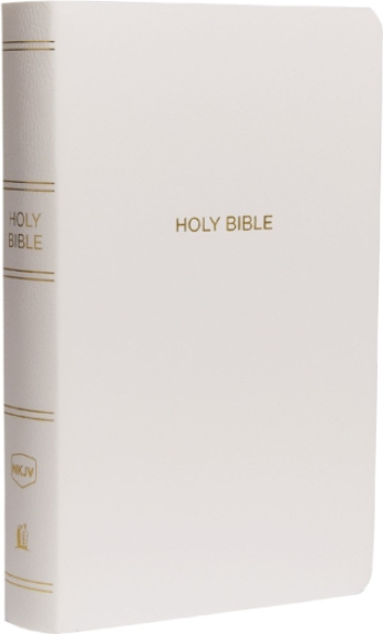 NKJV, Gift and Award Bible, Leather-Look, White, Red Letter, Comfort Print, Holy Bible, New King James Version