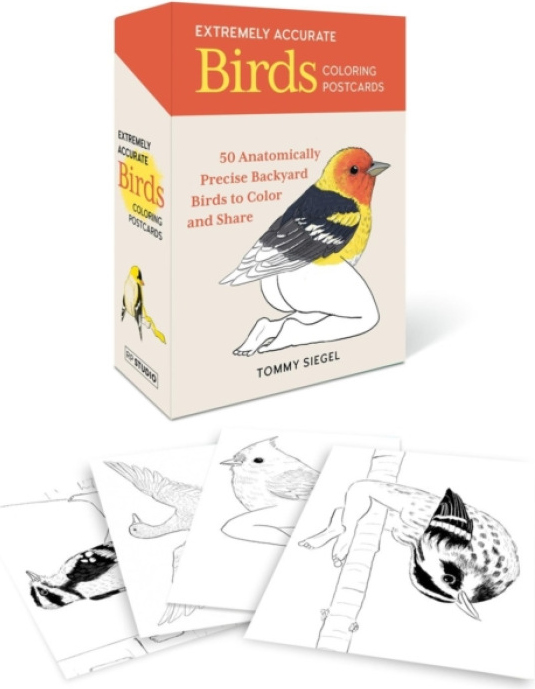 Extremely Accurate Birds Coloring Postcards, 50 Anatomically Precise Backyard Birds to Color and Share