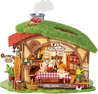 RoboTime 3D dřevěná skládačka Miniatura domečku Kouzelný les Fluffy Grove
