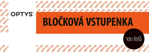 Bločková vstupenka, 100 listů, červená