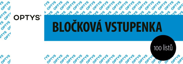 Bločková vstupenka, 100 listů, modrá