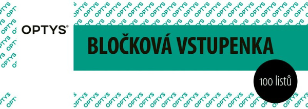 Bločková vstupenka, 100 listů, zelená