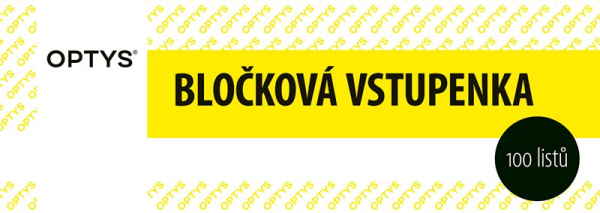 Bločková vstupenka, 100 listů, žlutá