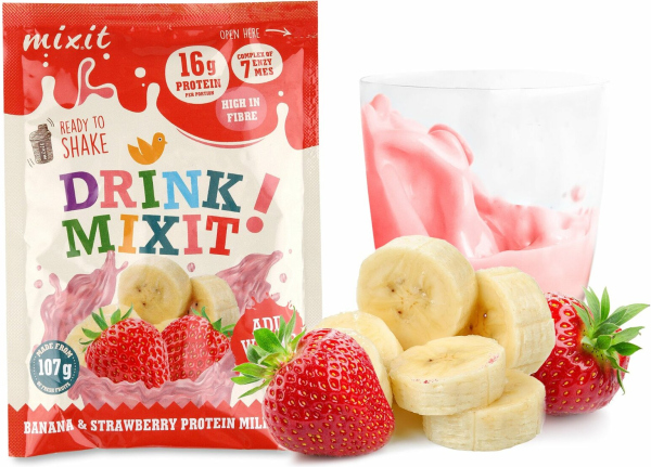 Proteinový Drink Mixit – Banán & Jahoda