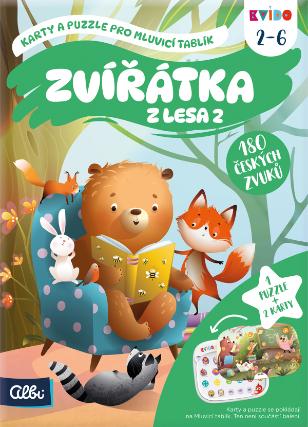 Kvído - Zvířátka z lesa 2 - Karty a puzzle pro Mluvicí tablík 2