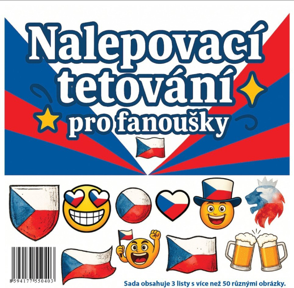 Nalepovací tetování pro fanoušky