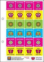 Čtverečkové 28mm nálepky - pro holky