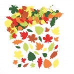 Plstěné samolepky listí (144 ks)