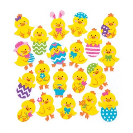 Plstěné samolepky velikonoční kuřátka (100ks)