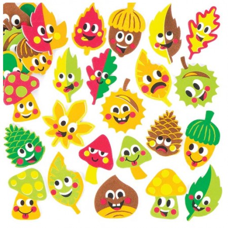 Pěnové samolepky podzimní kamarádi (120 kusů) - AV360