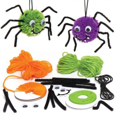 Sada k výrobě dekorace pavouk - bambulka (3ks) AR705