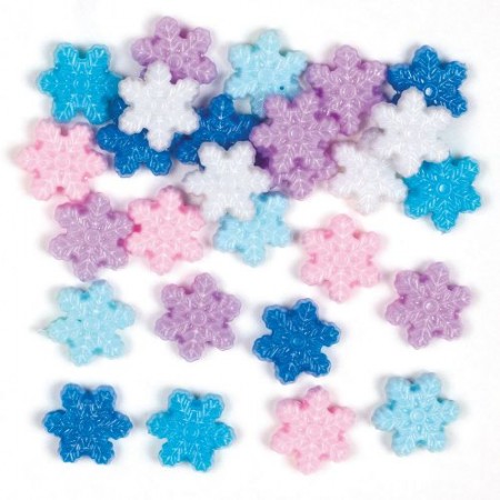 Korálky sněhové vločky (200ks)