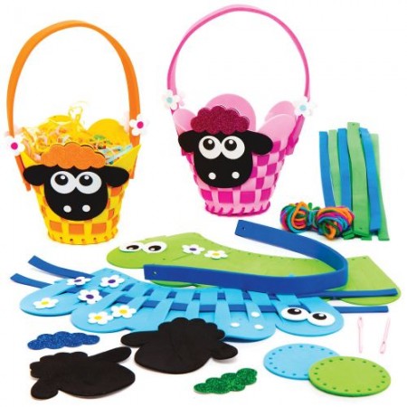 Sada k výrobě košíčku - ovečka (4 ks)