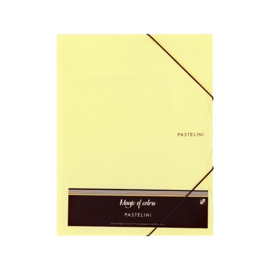 Sloha s gumou A4 PP PASTELINI žlutá