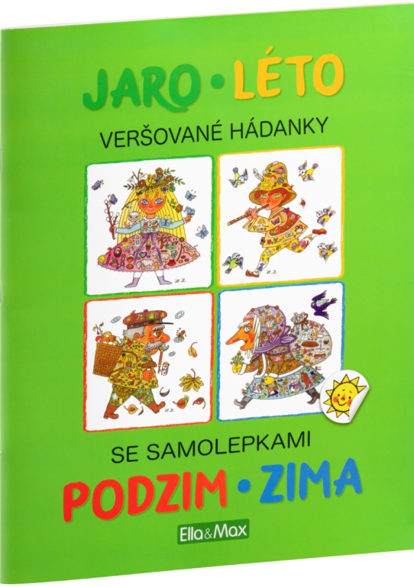 Levně JARO, LÉTO, PODZIM, ZIMA – Kniha samolepek a hádanek