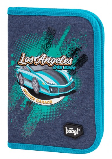 BAAGL Školní penál klasik dvě chlopně Racer