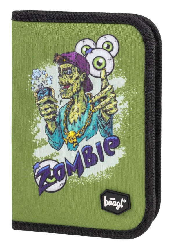 BAAGL Školní penál klasik dvě chlopně Zombie