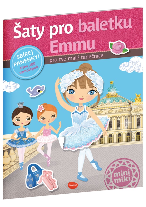 Levně Šaty pro baletku EMMU – Kniha samolepek
