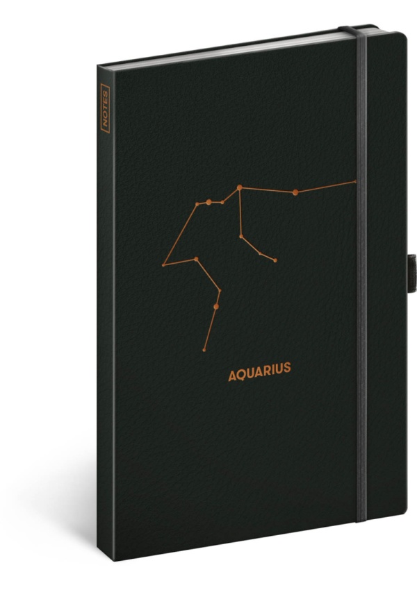Notes Zvěrokruh Vodnář, linkovaný, 13 × 21 cm