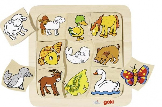 Dřevěné puzzle – Kdo ke komu patří?