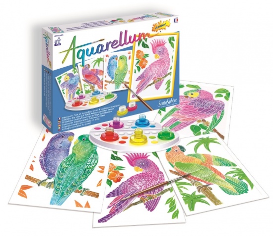 Akvarely junior - Papoušci