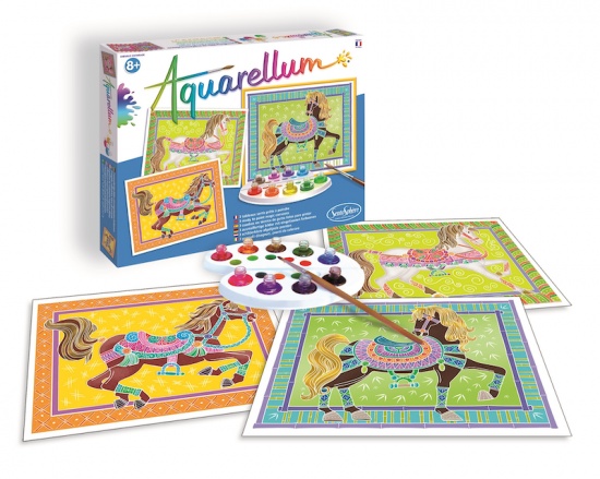 Akvarely - Přehlídkoví koně