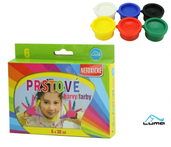 Barvy prstové LUMA 6 barev 30ml