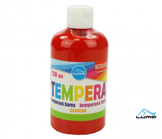 Barvy temperové LUMA 250ml červená