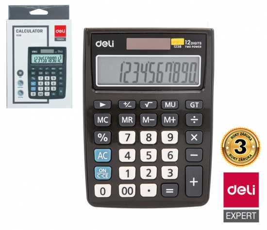 Kalkulačka DELI E1238 černá