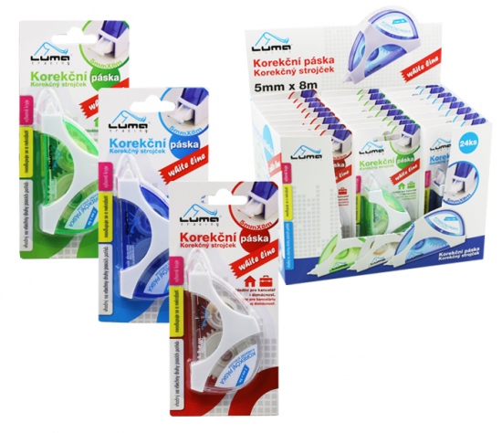 Korekční strojek 5mm x 8m LUMA