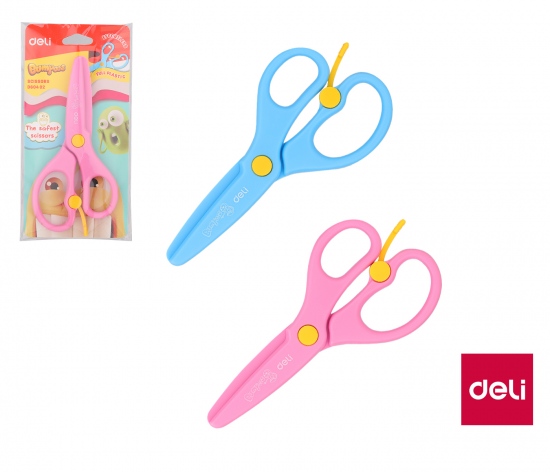 Nůžky dětské 130mm BUMPEES plastové DELI ED60402