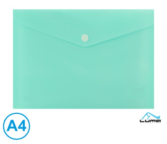 Obal spisový s klopou a drukem A4 pastel LUMA, zelený
