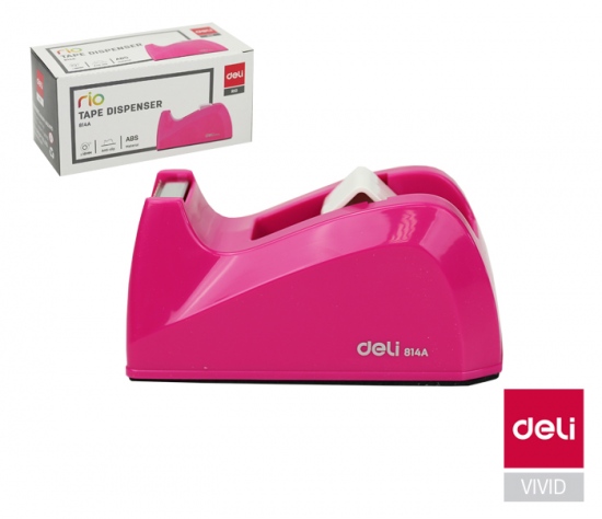 Odvíječ lepící pásky stolní DELI do 18mm E814A růžový