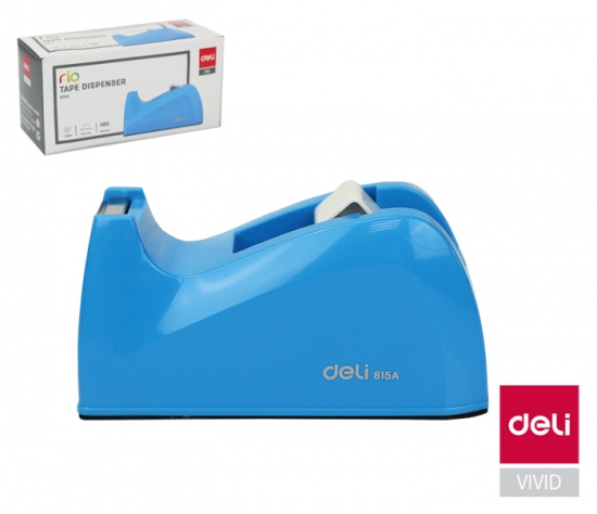Odvíječ lepící pásky stolní DELI do 24mm E815A modrý