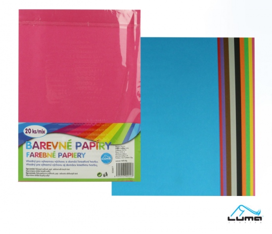 Papír barevný mix složka 20l LUMA