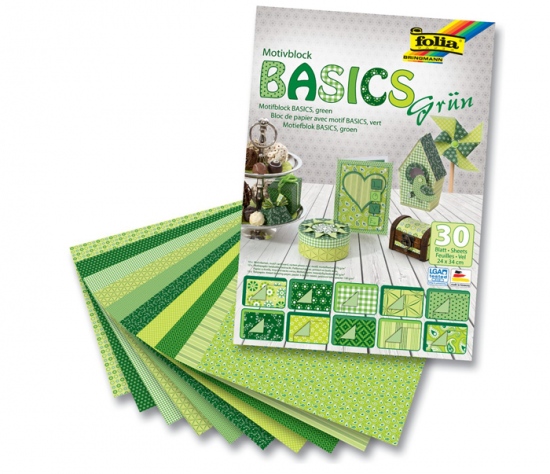 Papír KREATIV sada Basic zelený