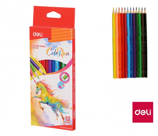 Pastelky DELI trojhranné ColoRun 12 barev EC00300