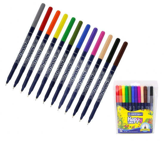 Levně Popisovač CENTROPEN 2521/12 sada HAPPY LINER