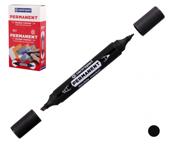 Popisovač Centropen Double 1666 černý Permanentní